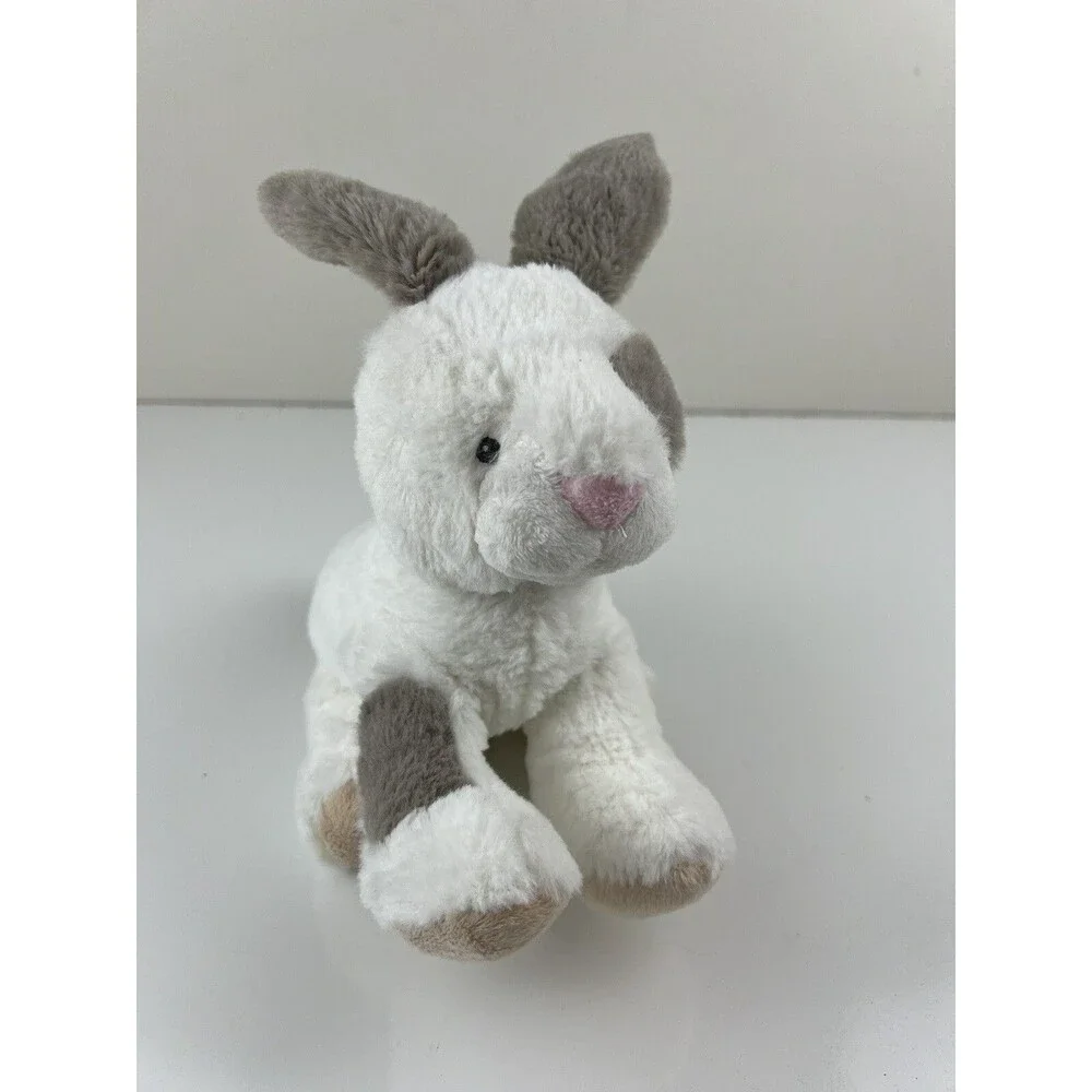 Carter’s Bunny Rabbit Plush Stuffed Animal Lovey Baby Toy 2016 White Gray Cuddly